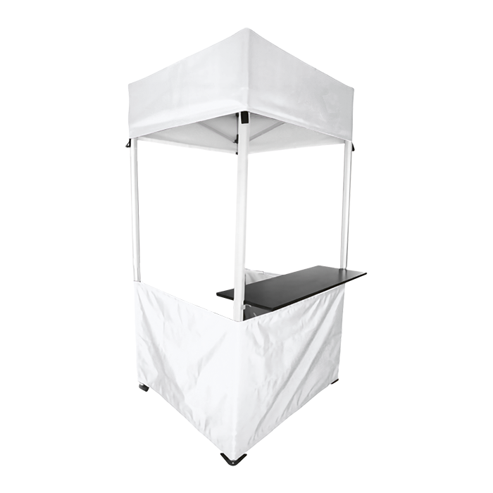 1×1 Aluminium Kiosk with Shelf