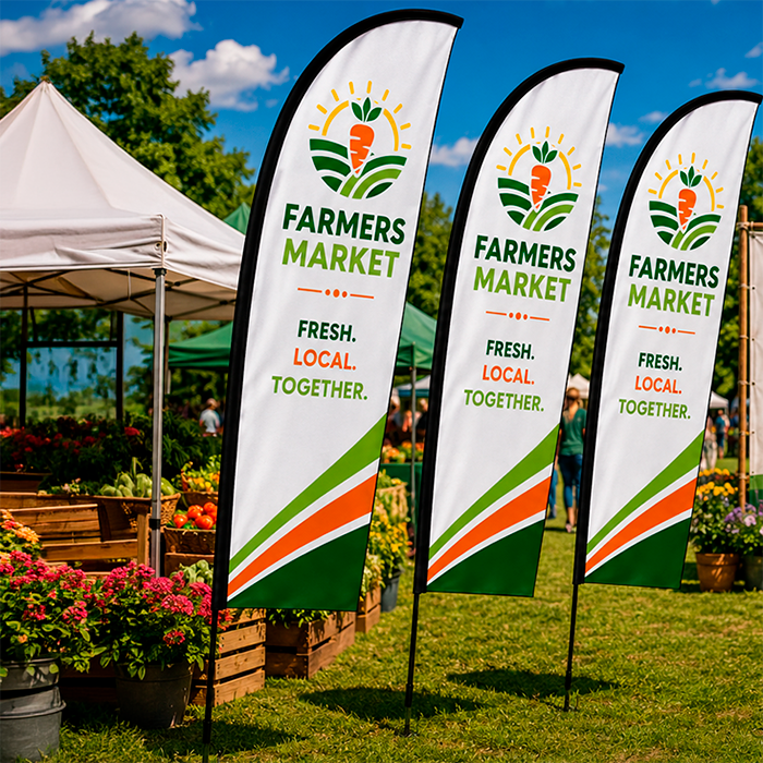 Wind Cheather Banners Econo D/S with Ground Spike